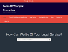 Tablet Screenshot of facesofwrongfulconviction.org